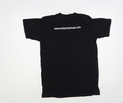 Womens UK Size S Fruit of the Loom Black Basic T-Shirt