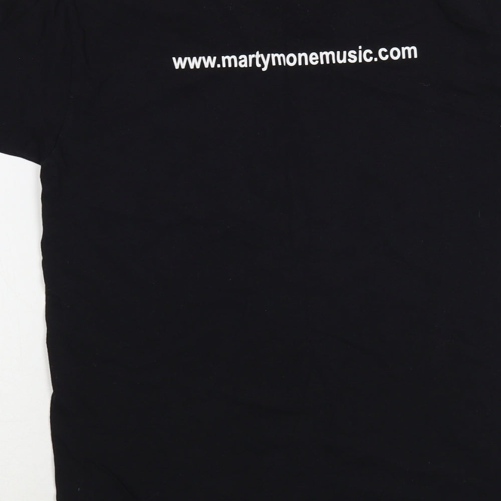 Womens UK Size S Fruit of the Loom Black Basic T-Shirt