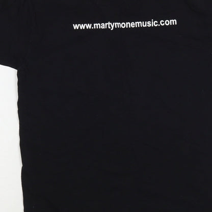 Womens UK Size S Fruit of the Loom Black Basic T-Shirt