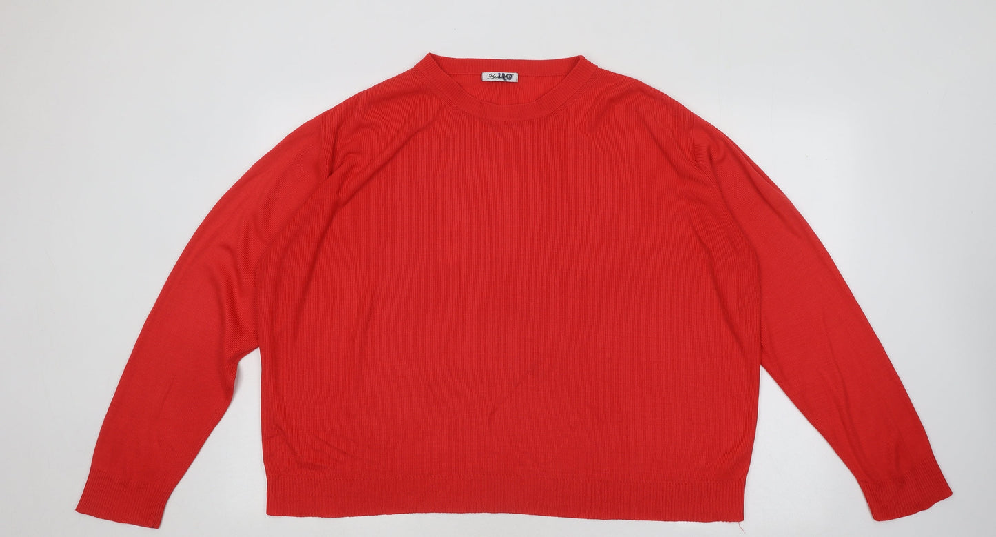 Womens UK Size 20 Berkertex Red Pullover Jumper