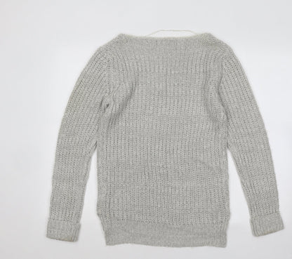 Womens UK Size 10 Atmosphere Grey Pullover Jumper