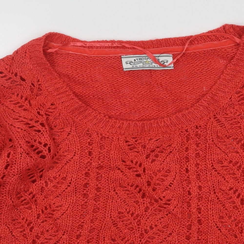 Womens UK Size 10 Atmosphere Red Pullover Jumper