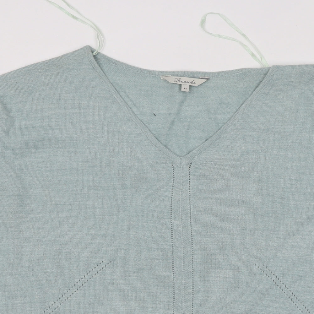 Womens UK Size 12 Peacocks Blue Pullover Jumper