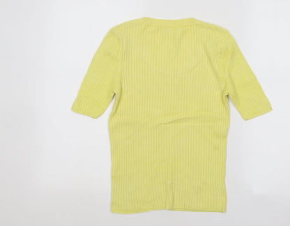 Womens UK Size 10 River Island Yellow Pullover Jumper