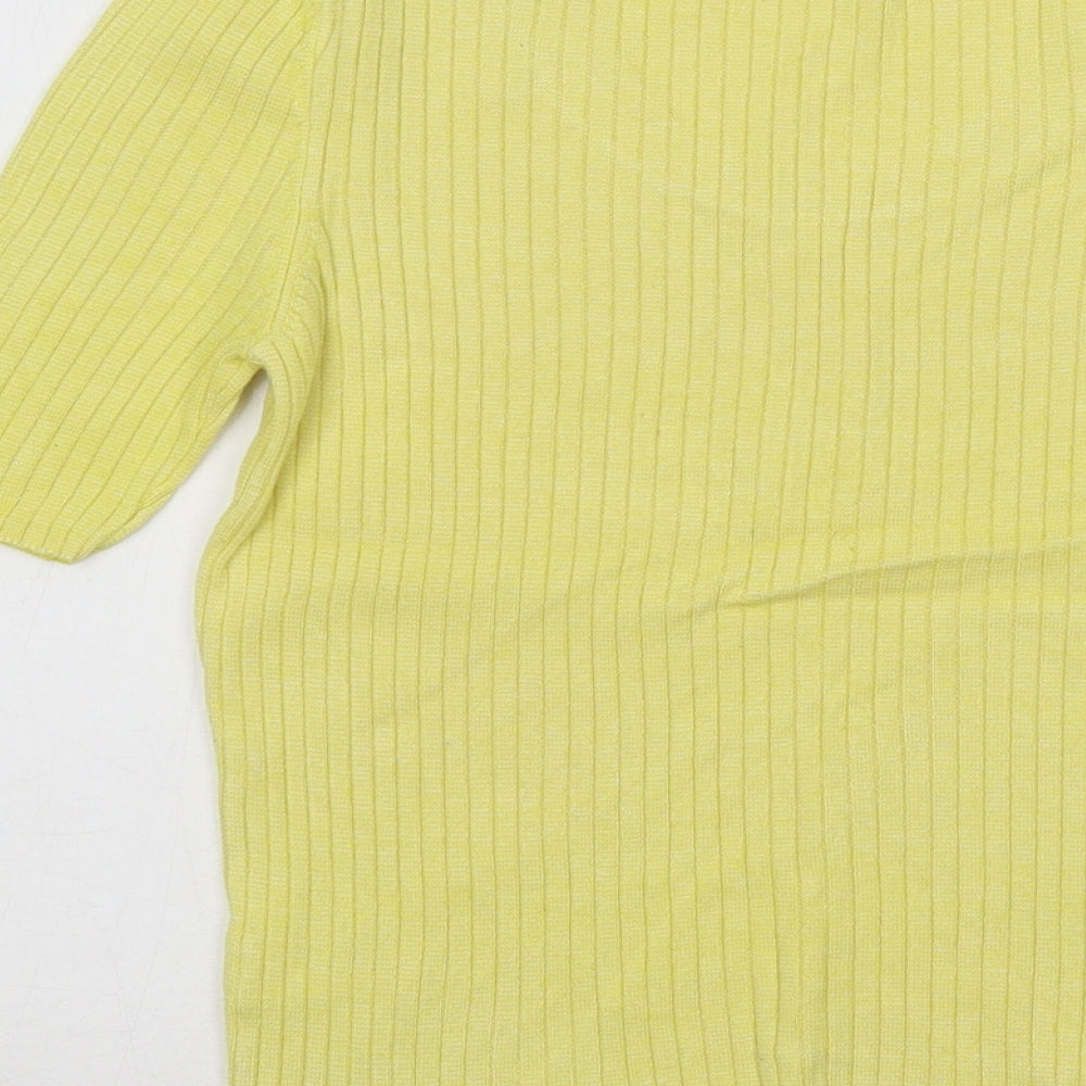 Womens UK Size 10 River Island Yellow Pullover Jumper