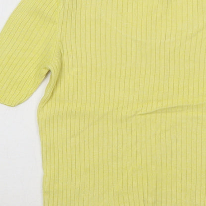 Womens UK Size 10 River Island Yellow Pullover Jumper