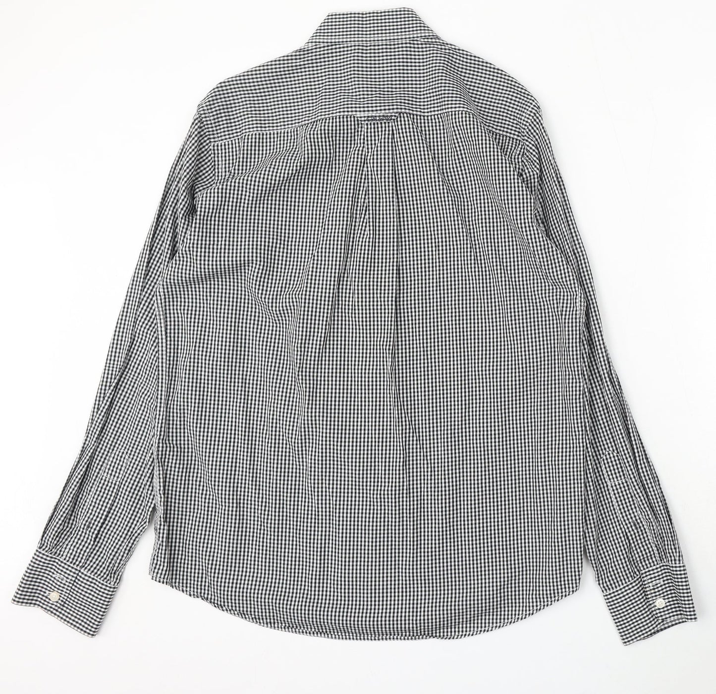 Mens UK Size M Crew Clothing Black  Button-Up Long Sleeve Casual Shirt