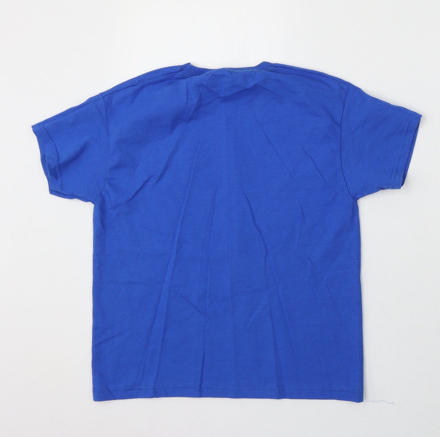 Rangers Boys Blue Cotton Basic T-Shirt Size 7-8 Years Round Neck - Rangers FC Academy