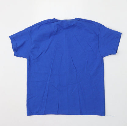 Rangers Boys Blue Cotton Basic T-Shirt Size 7-8 Years Round Neck - Rangers FC Academy