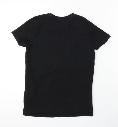 Primark Boys Black Cotton Basic T-Shirt Size S Round Neck - Fortnite