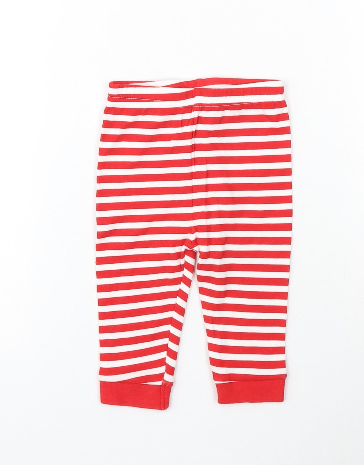 George Girls Multicoloured Striped Cotton Jogger Trousers Size 3-6 Months