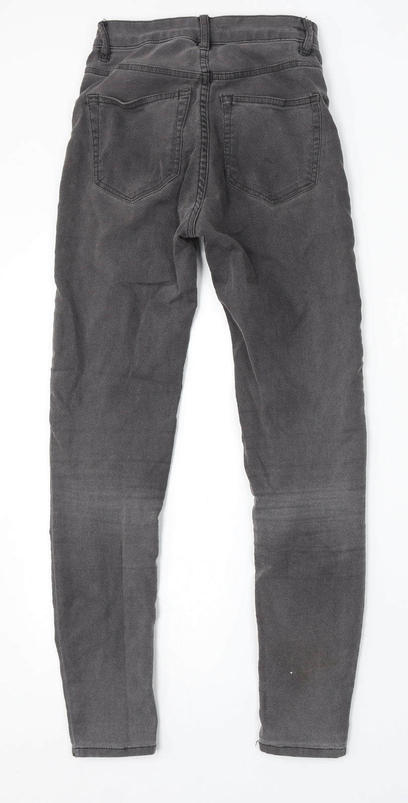 Pull&Bear Womens Grey Cotton Skinny Jeans Size 4 L29 in Regular Button