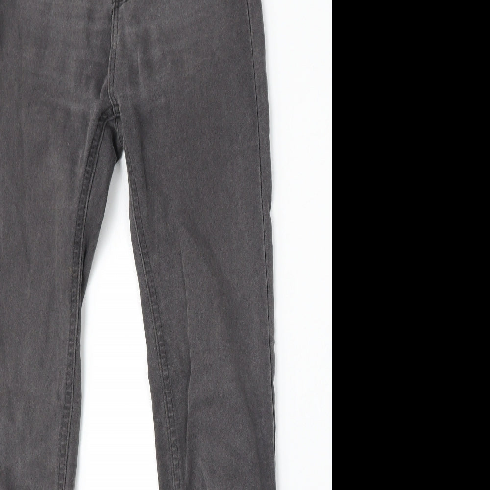 Pull&Bear Womens Grey Cotton Skinny Jeans Size 4 L29 in Regular Button