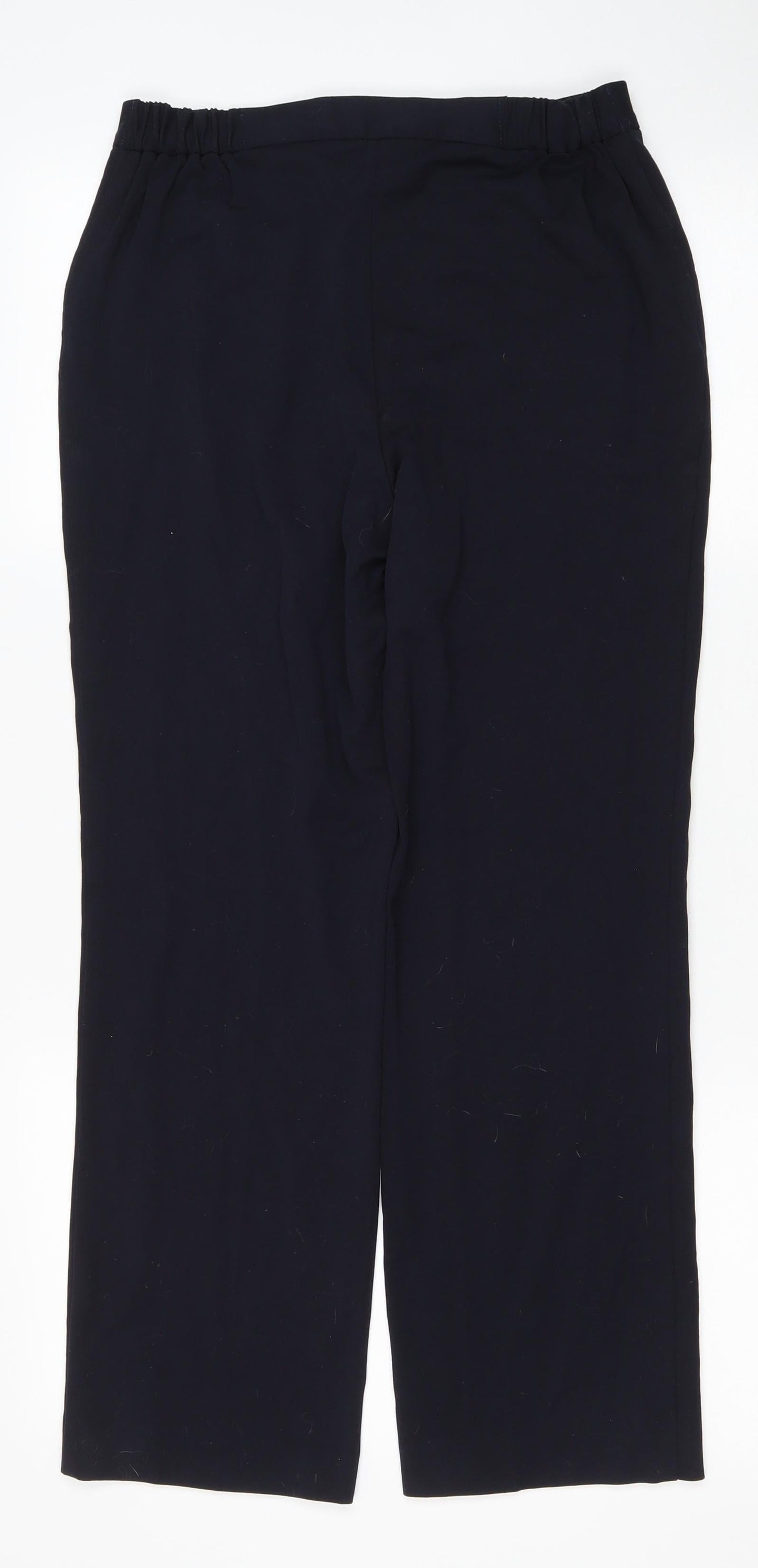 Womens UK Size 8 Marks and Spencer Regular Fit Dress Pants Blue Trousers