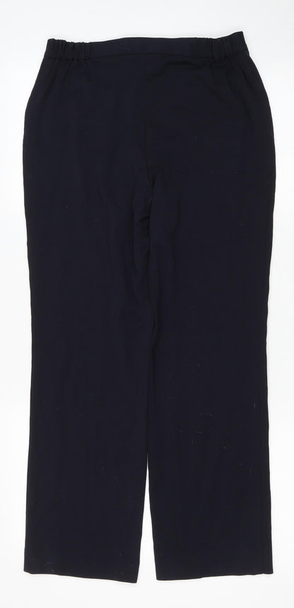 Womens UK Size 8 Marks and Spencer Regular Fit Dress Pants Blue Trousers