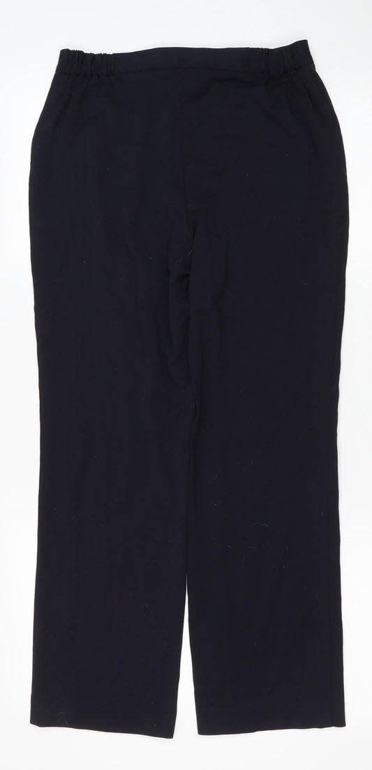 Womens UK Size 8 Marks and Spencer Regular Fit Dress Pants Blue Trousers