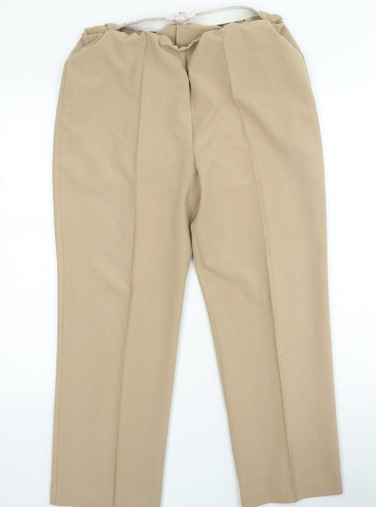 Womens UK Size 14 Julipa Regular Fit  Brown Trousers