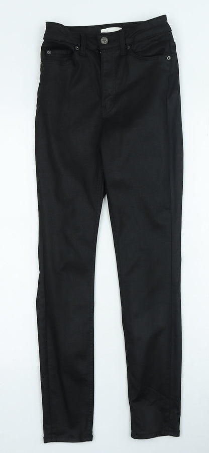 Womens UK Size 8 H&M Regular Fit Skinny Black Jeans