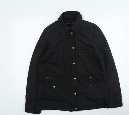 Womens UK Size 14 Dorothy Perkins Black Rain Coat