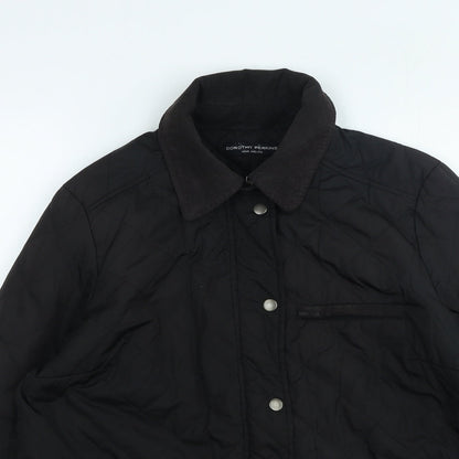 Womens UK Size 14 Dorothy Perkins Black Rain Coat