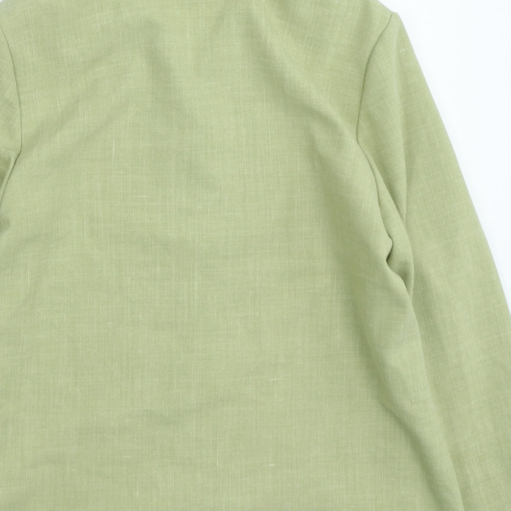 Karelia Womens Green Polyester Basic Button-Up Size 16 Collared
