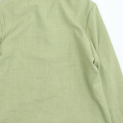 Karelia Womens Green Polyester Basic Button-Up Size 16 Collared