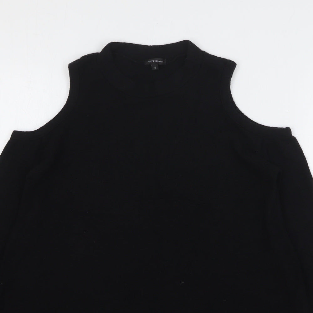 Womens UK Size 8 River Island Black Pullover Jumper