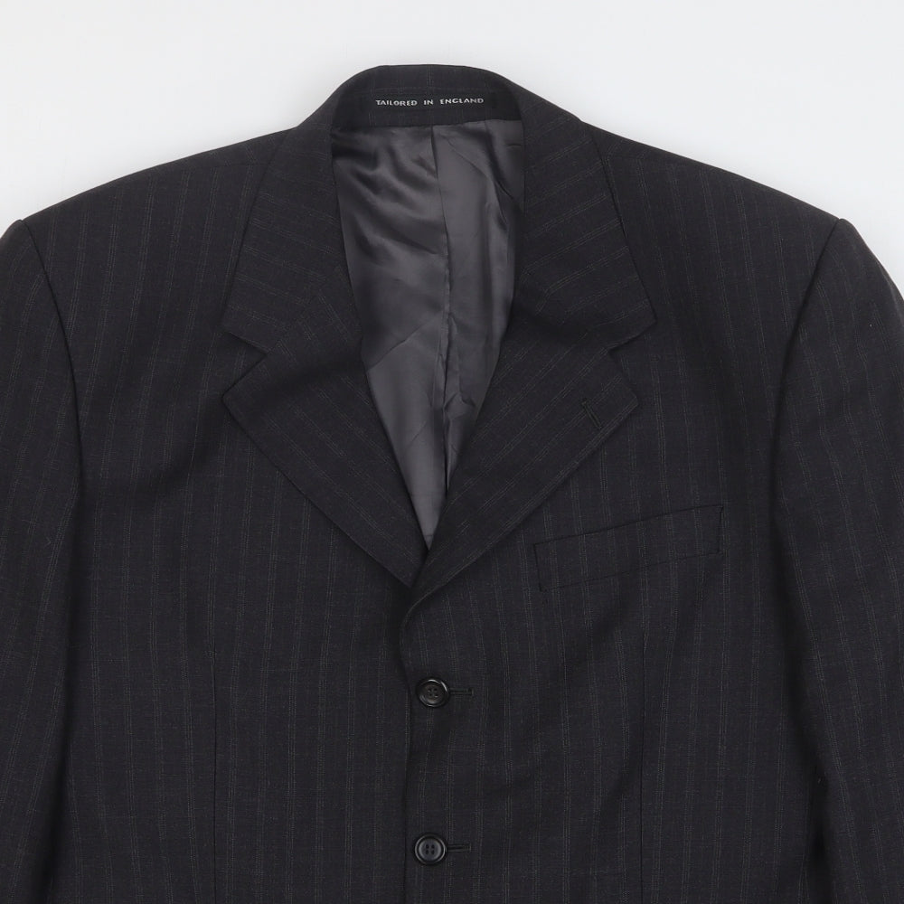 Mens UK Size 40 Preworn Regular Grey Suit Jacket
