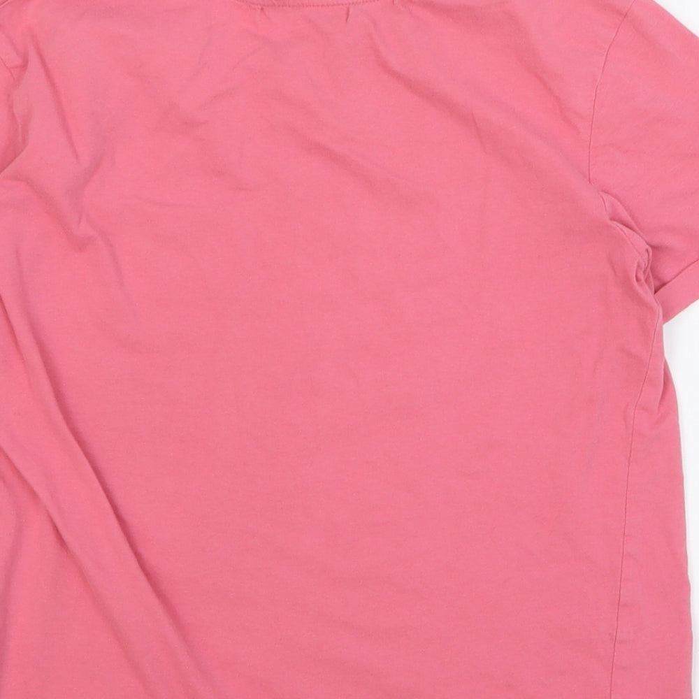 Womens UK Size M Pull & Bear Pink Basic T-Shirt