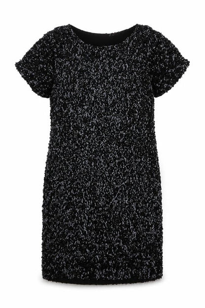 Apricot Womens Black Polyester Shift Size 10 Round Neck Pullover