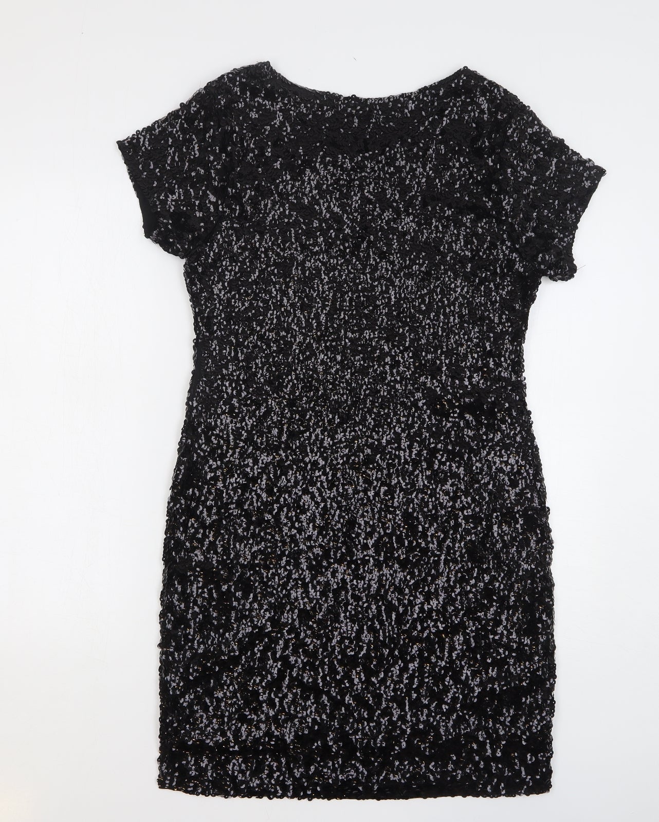 Apricot Womens Black Polyester Shift Size 10 Round Neck Pullover
