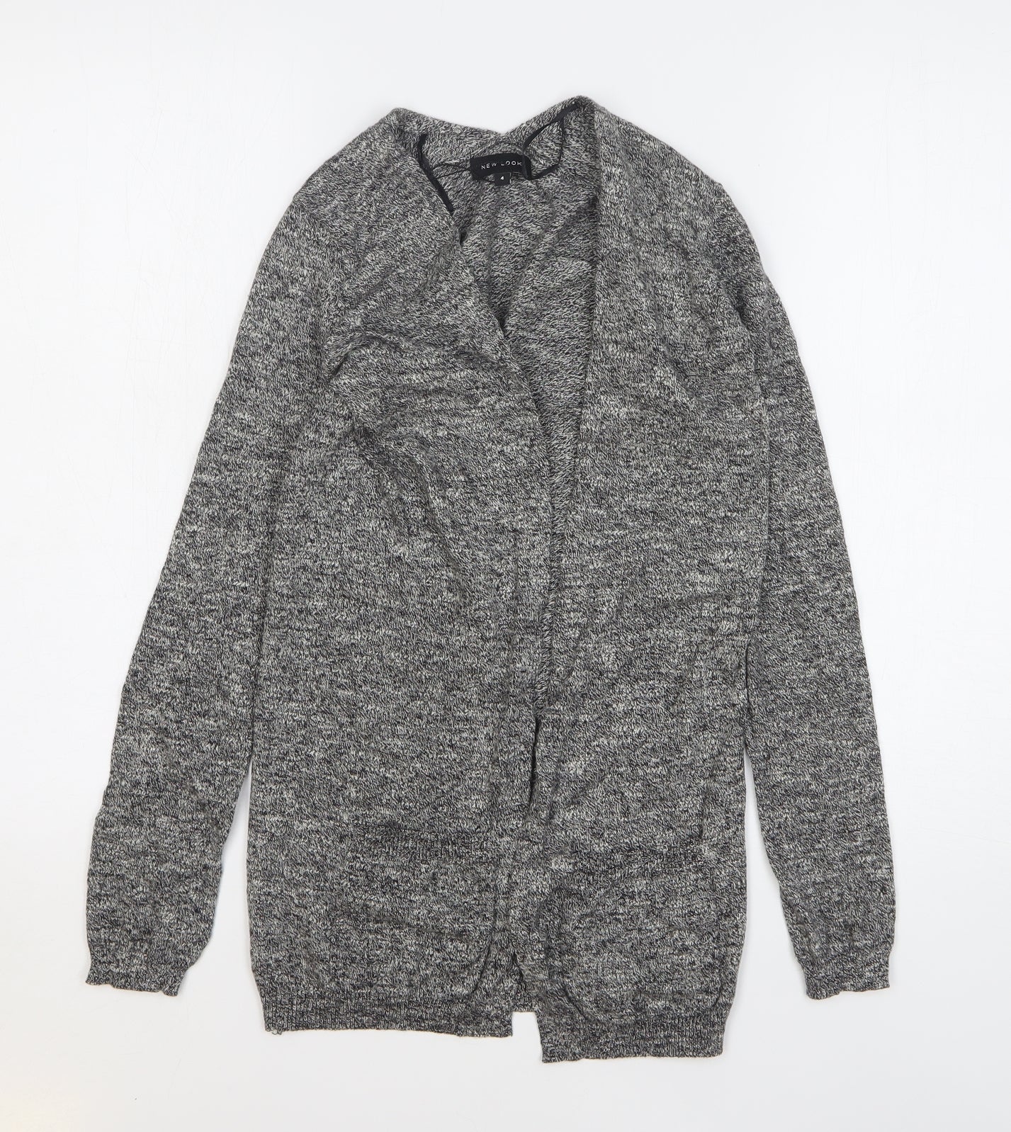 Womens UK Size 4 New Look Grey Cardigan Jumper