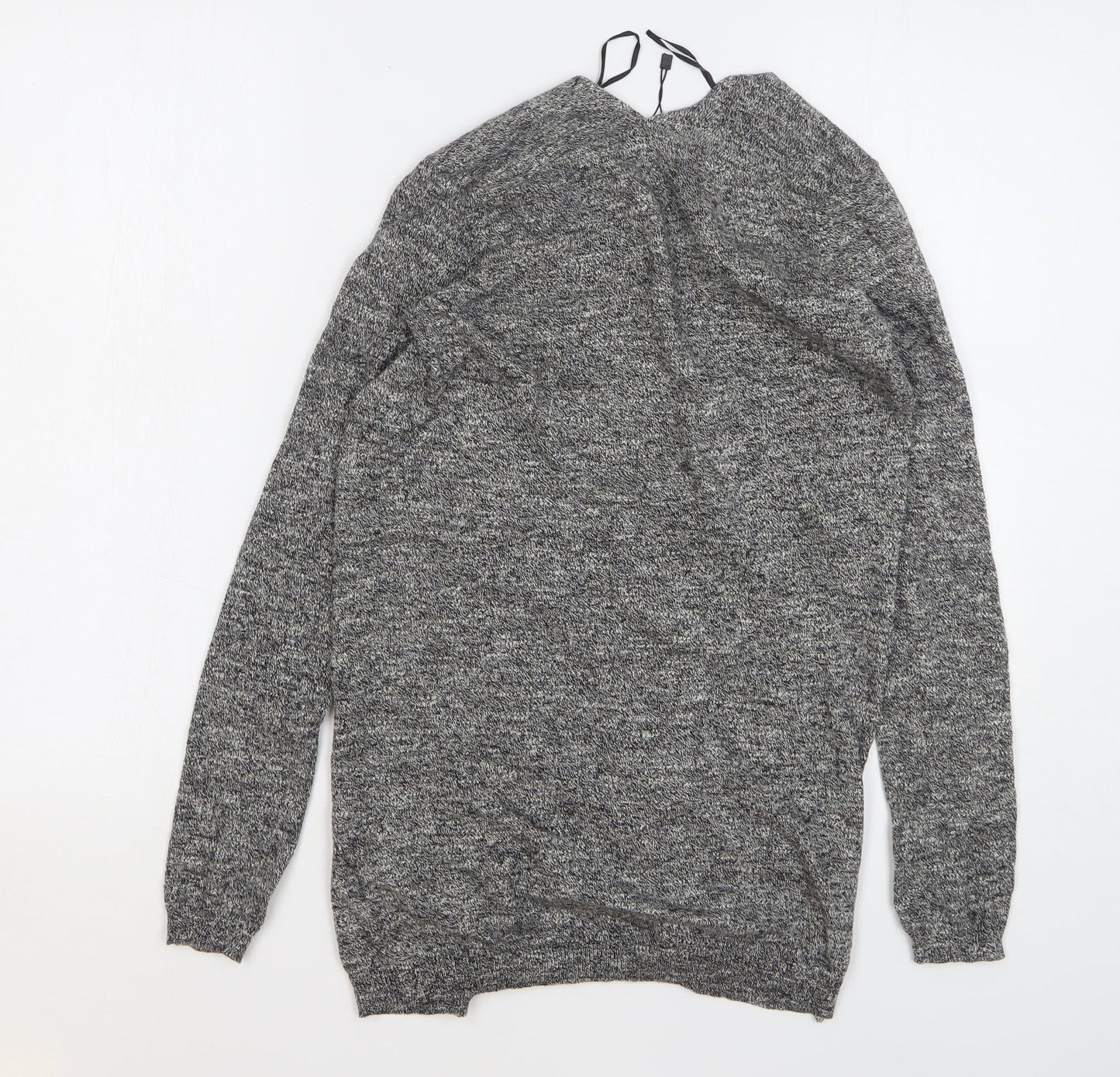 Womens UK Size 4 New Look Grey Cardigan Jumper