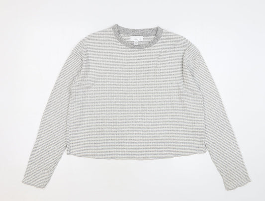 Womens UK Size M Topshop Grey Basic T-Shirt