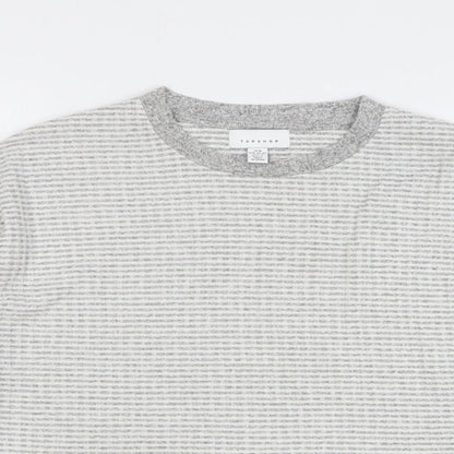 Womens UK Size M Topshop Grey Basic T-Shirt