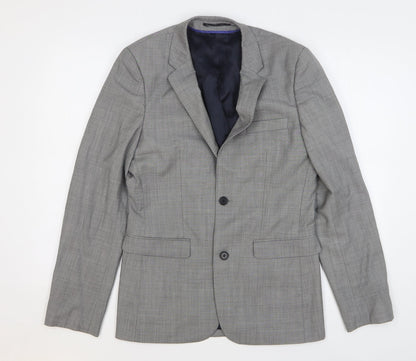 Mens UK Size 36 Topman Regular Grey Suit Jacket