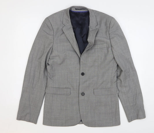 Mens UK Size 36 Topman Regular Grey Suit Jacket