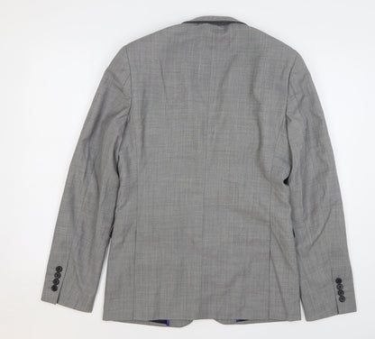 Mens UK Size 36 Topman Regular Grey Suit Jacket