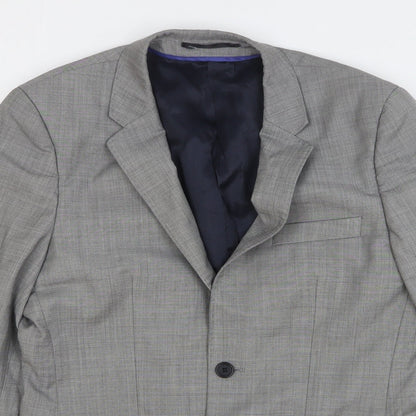 Mens UK Size 36 Topman Regular Grey Suit Jacket