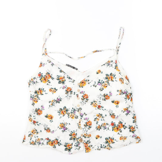 Womens UK Size S Stradivarius Multicoloured Camisole Blouse