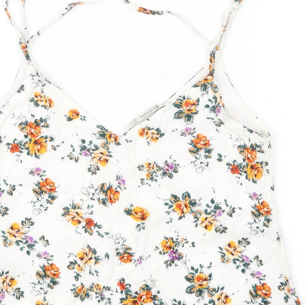 Womens UK Size S Stradivarius Multicoloured Camisole Blouse