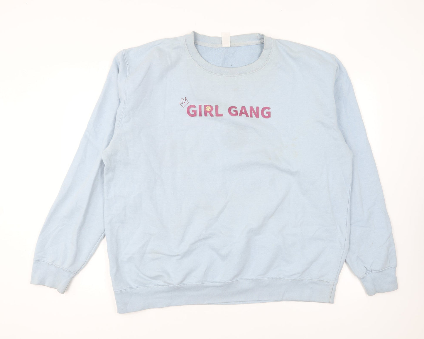 Preworn Womens Blue Cotton Pullover Sweatshirt Size XL Pullover - Girl Gang