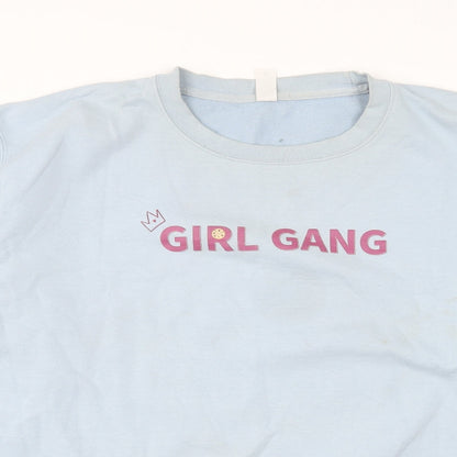 Preworn Womens Blue Cotton Pullover Sweatshirt Size XL Pullover - Girl Gang
