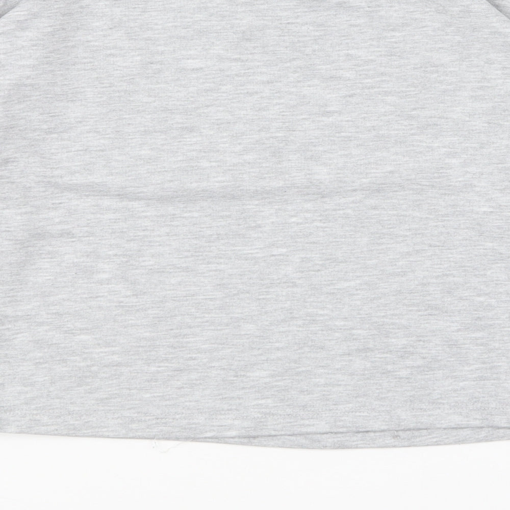 Miss E-vie Girls Grey Polyester Pullover Sweatshirt Size 9-10 Years Pullover - Let It Grow