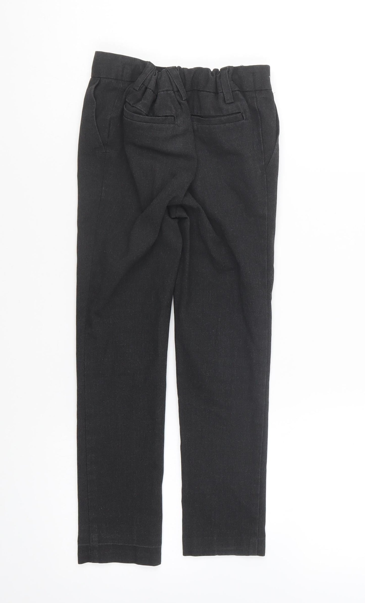 Marks and Spencer Boys Black Polyester Dress Pants Trousers Size 5-6 Years Regular
