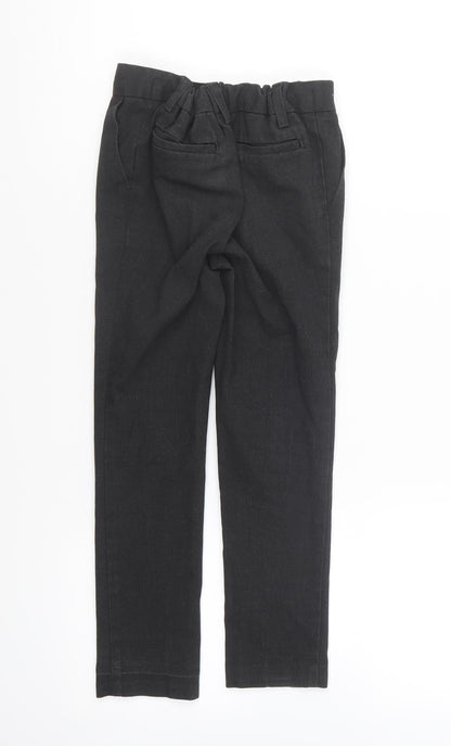 Marks and Spencer Boys Black Polyester Dress Pants Trousers Size 5-6 Years Regular
