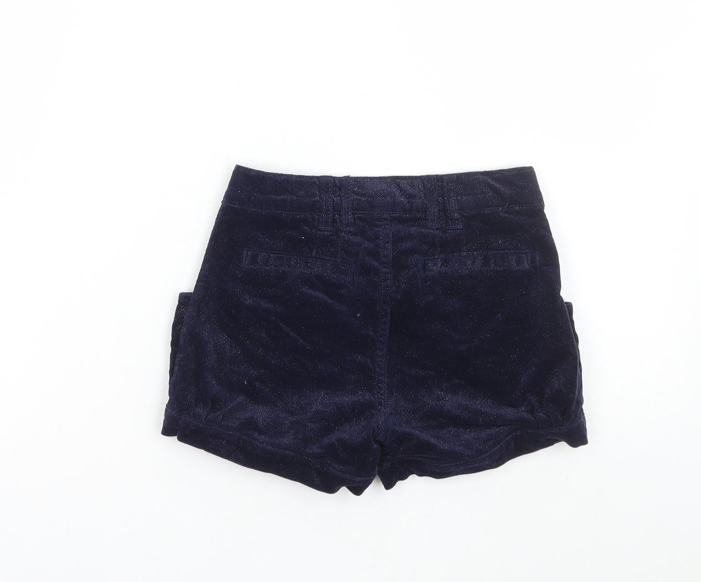 name it Girls Blue Cotton Boyfriend Shorts Size 6 Years Regular Zip