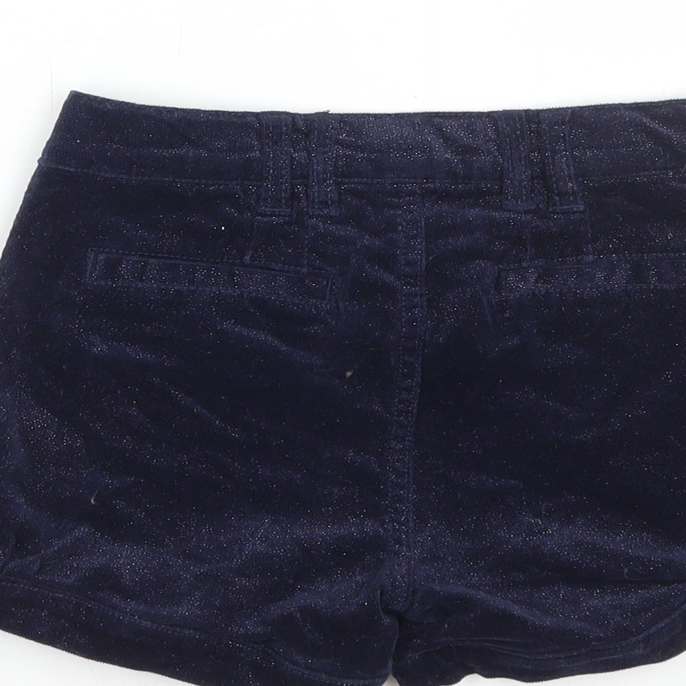 name it Girls Blue Cotton Boyfriend Shorts Size 6 Years Regular Zip