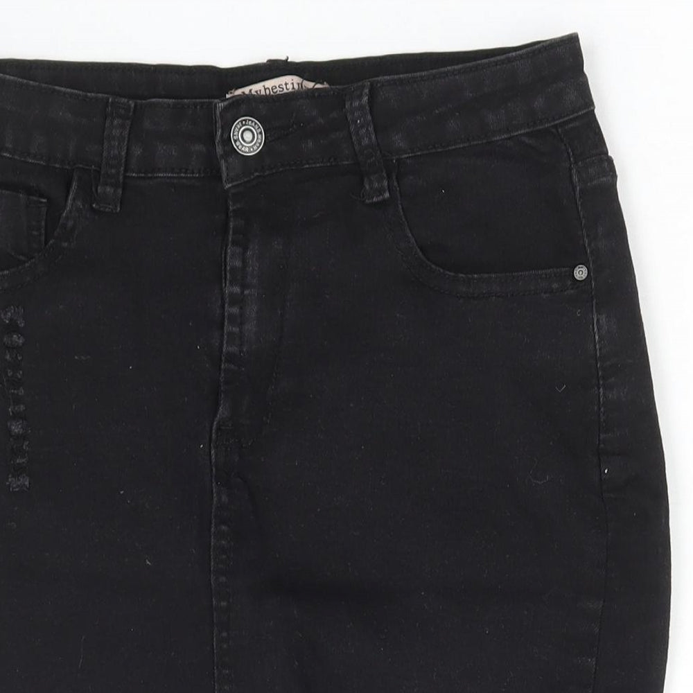 Womens UK Size M My Bestiny Mini Denim Skirt
