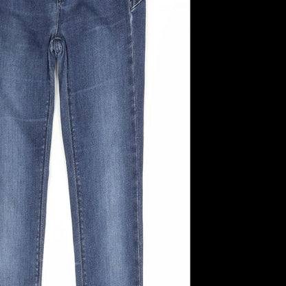 One size Womens Blue Cotton Skinny Jeans Size 30 in L26 in Regular Zip